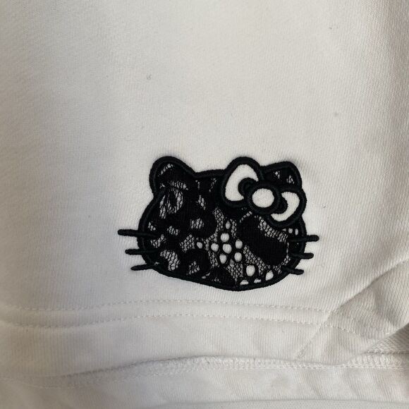Forever 21 Hello Kitty 50th Anniversary Sweat Shorts Women XL White Casual - Picture 7 of 7